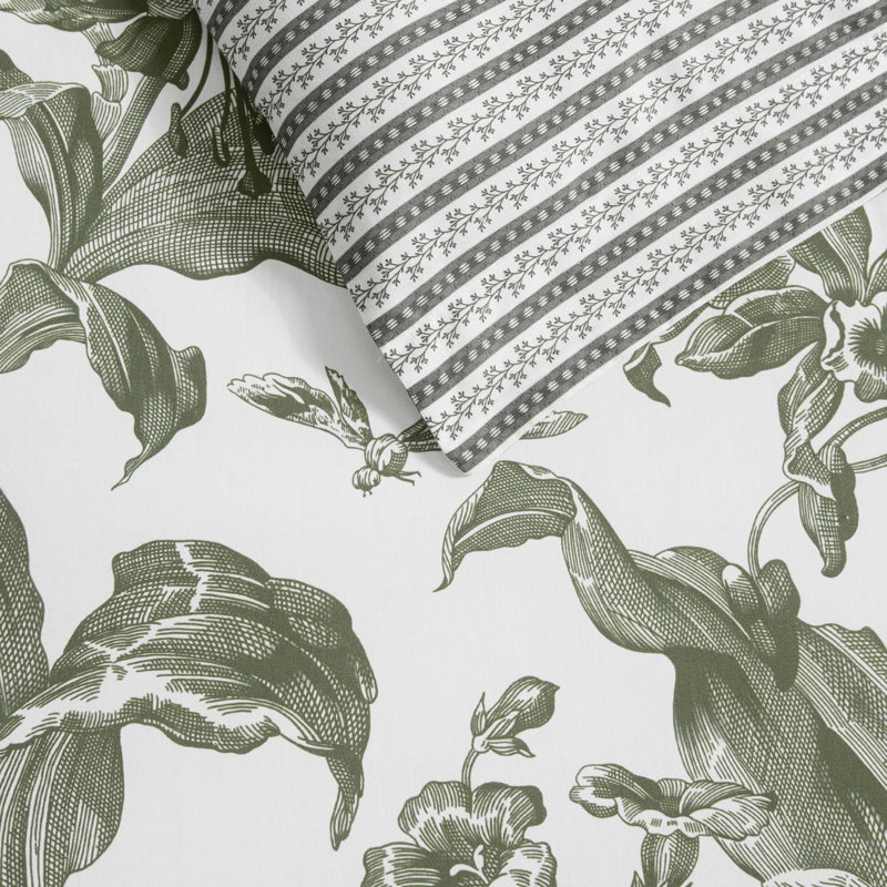 Ensemble d'édredon réversible en coton Martha Stewart, Lit simple