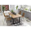Zech Solid Wood Top Metal Base Dining Table-1148105579
