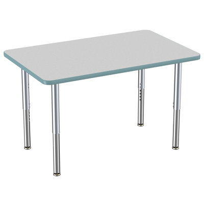 Table rectangulaire d'activité rectangulaire avec pieds réglables