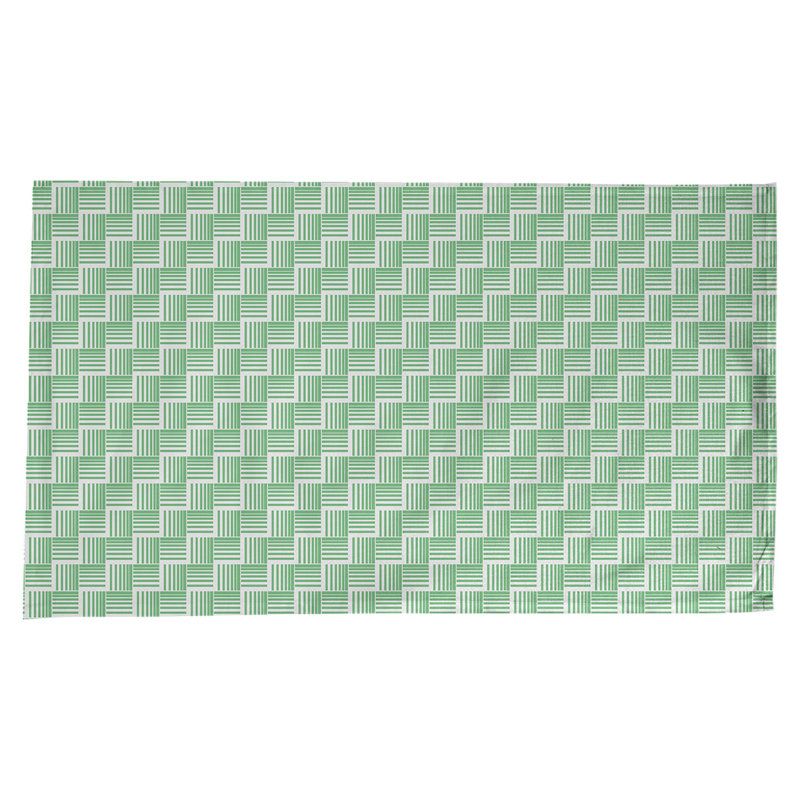 Rayures nattes classiques Nappe, Vert/blanc