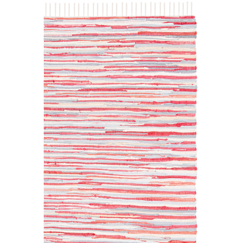 Tapis rayé en coton tissé à la main Fales Rag, Rectangulaire 3 pi x 5 pi