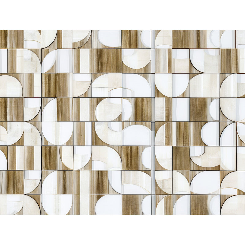 Coussin décoratif à motif géométrique, H 20 po x l 20 po