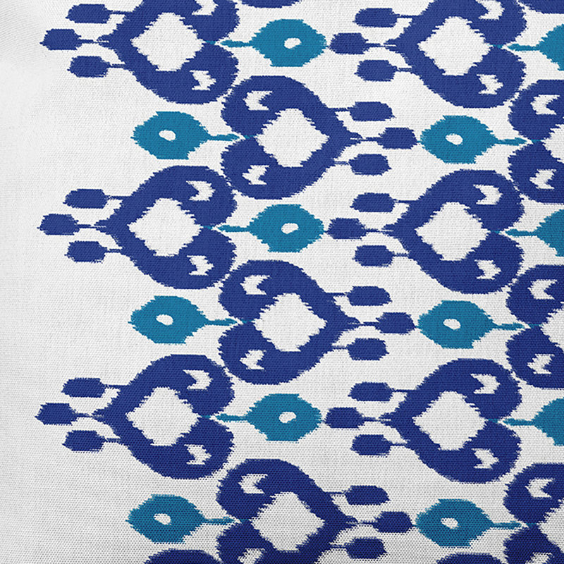 Housse de coussin d'extérieur carré Boho Chic, 18 po x 18 po, Bleu / bleu sarcelle