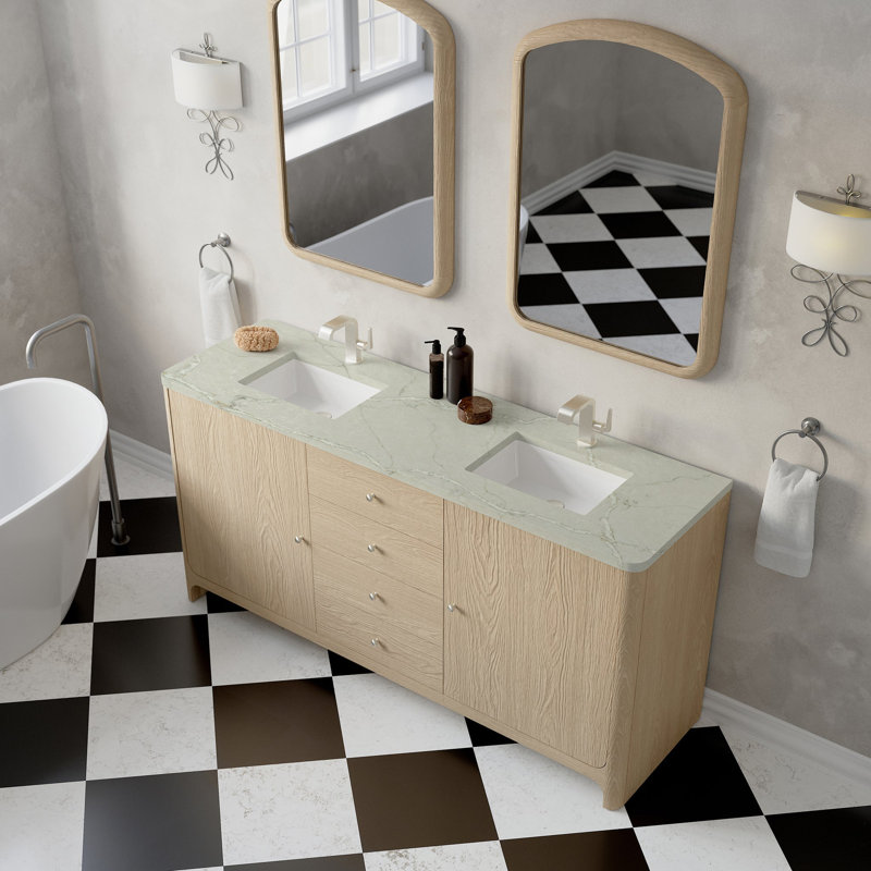 Gracyn 71.75'' W Double Vanity, Coastal Driftwood, Victorian Silver