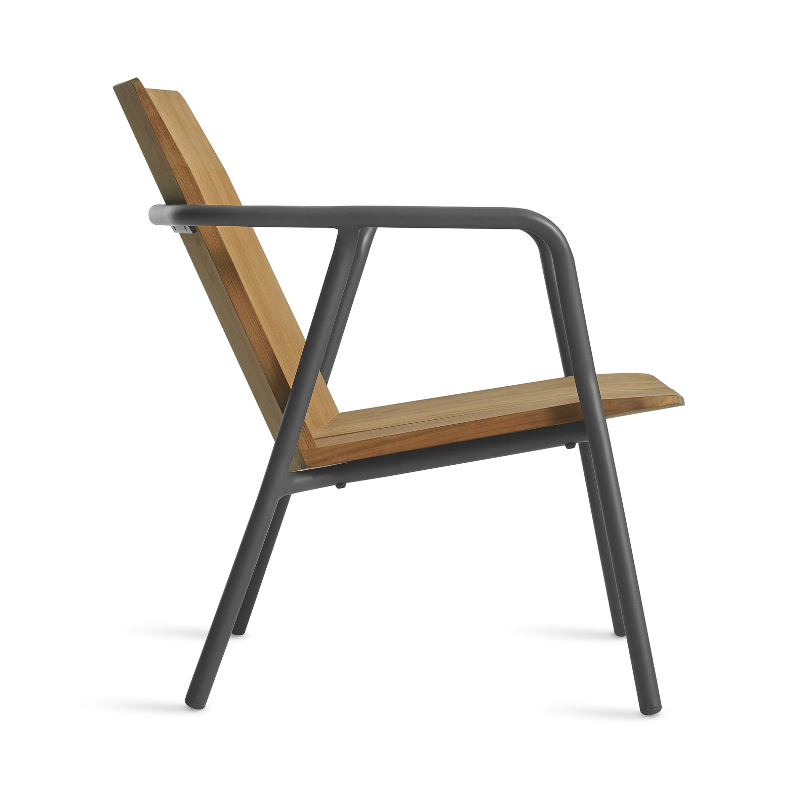 Offline Powder Coated Aluminum Outdoor Lounge Chair, Carbon