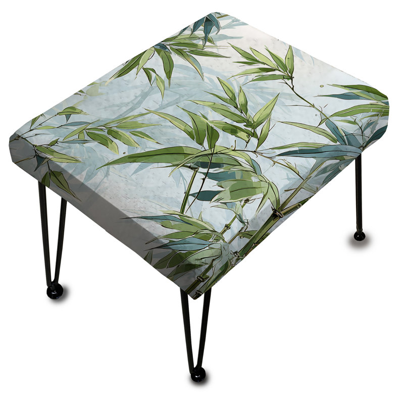 Tropical Zen Bamboo III - Tropical Rectangle Ottoman