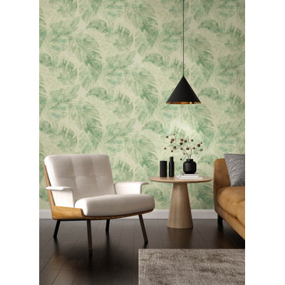 Papier peint Sanne Green Palm