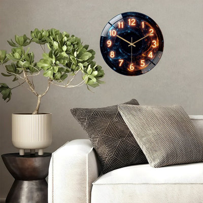 Horloge murale en verre 12 po