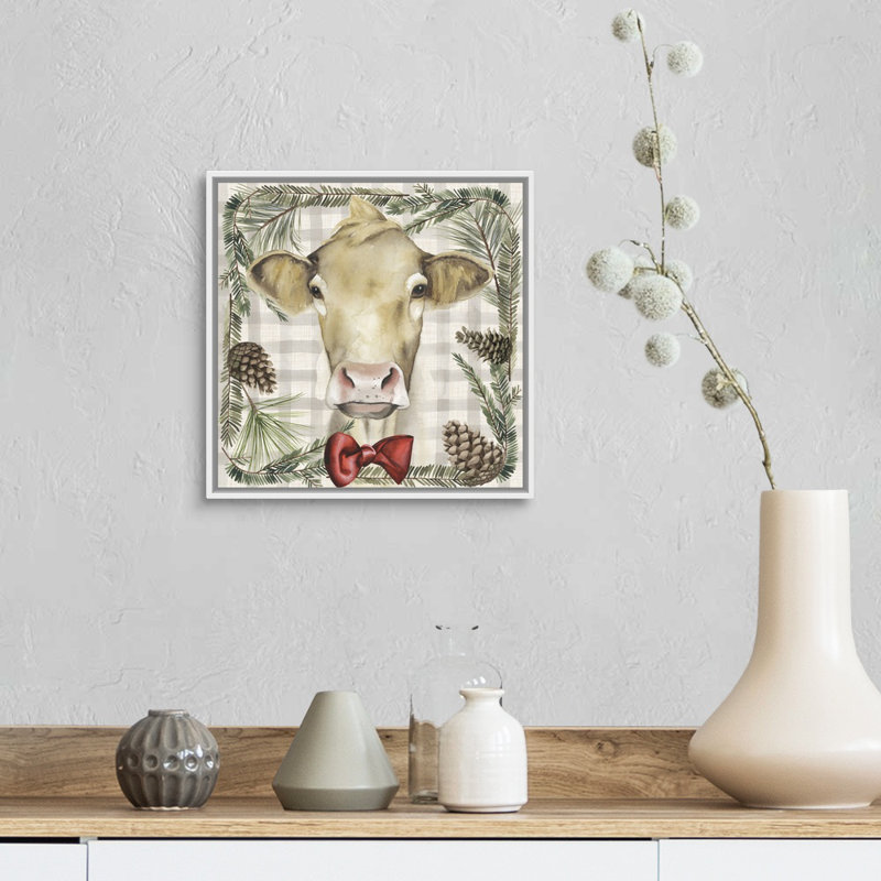 «A Farmer's Christmas Collection G», reproduction d'art sur toile, Cadre blanc, H 14 po x l 14 po x P 1,75 po