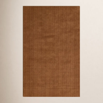 Nadila Mocha Hand-Loomed Geometric Wool Rug