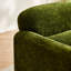 Tissu de velours moderne de 34 po simple, avec coussin de soutien, pour appartement, bureau, salon, structure, siège à assise mi-moelleuse, support lombaire, rembourrage en mousse de bois massif-135420811