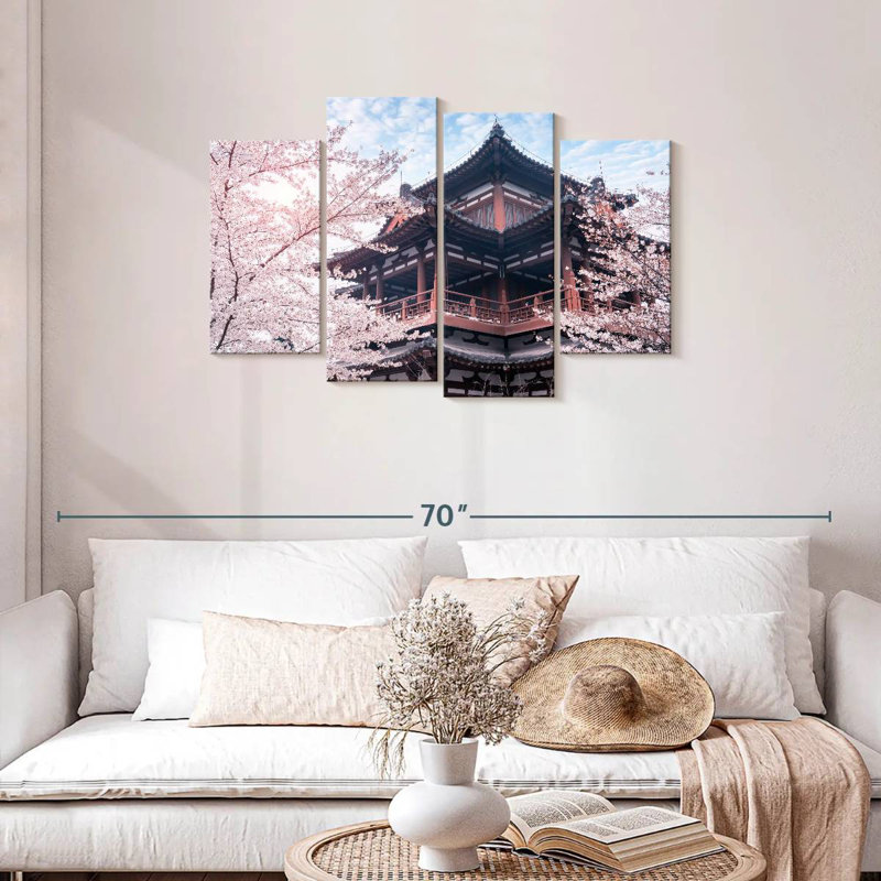 Adella Qinglong Temple Sakura, 27" H x 43" W