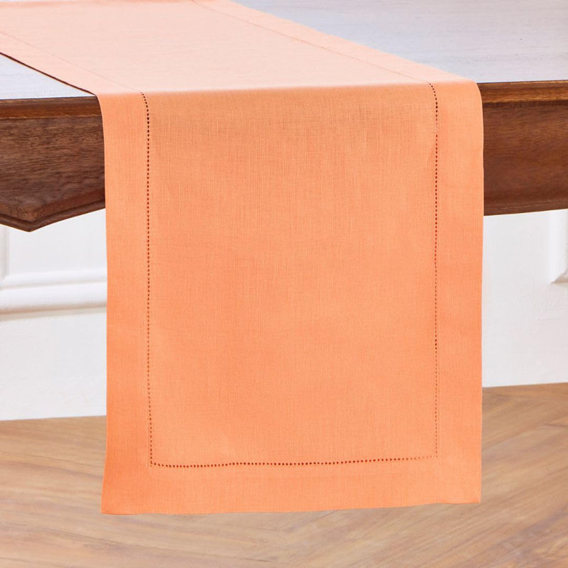 Buffalo Check - 100% Pure Linen Table Runner, 120" x 14", Olive/White