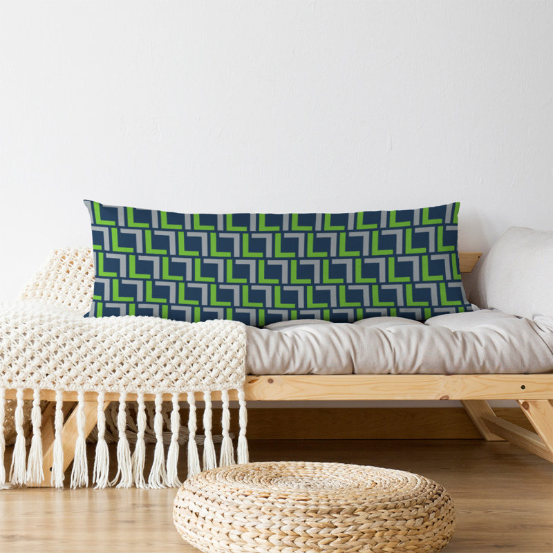 Polyester Medium Pillow, Polyester, College Navy/Action Green/Wolf Gray