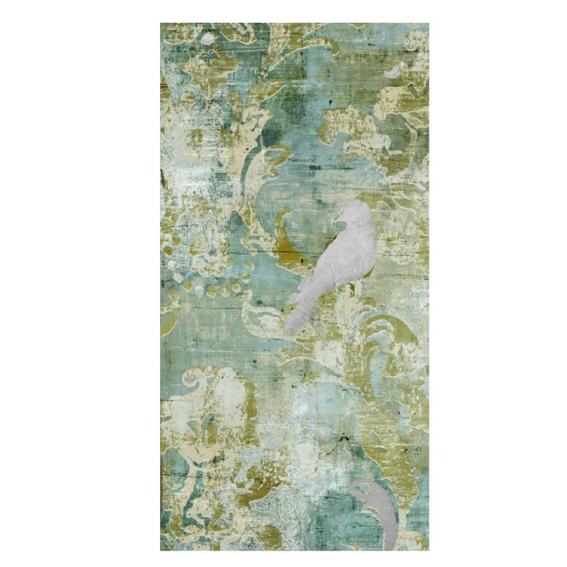 Bird Panel Spa I Painting by Sofia Fox, Knife Gel