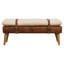 Banc en bois massif avec garniture cloutée-1441416904