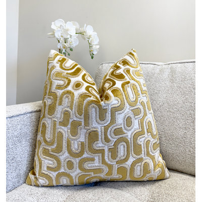 Housse de coussin en velours Retro Graphic