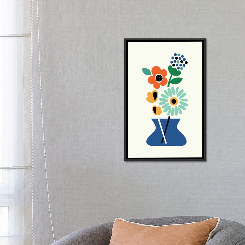 «Floral Time», impression sur toile, H 40 po x l 26 po x P 1,5 po, Pas de tapis, Toile tendue