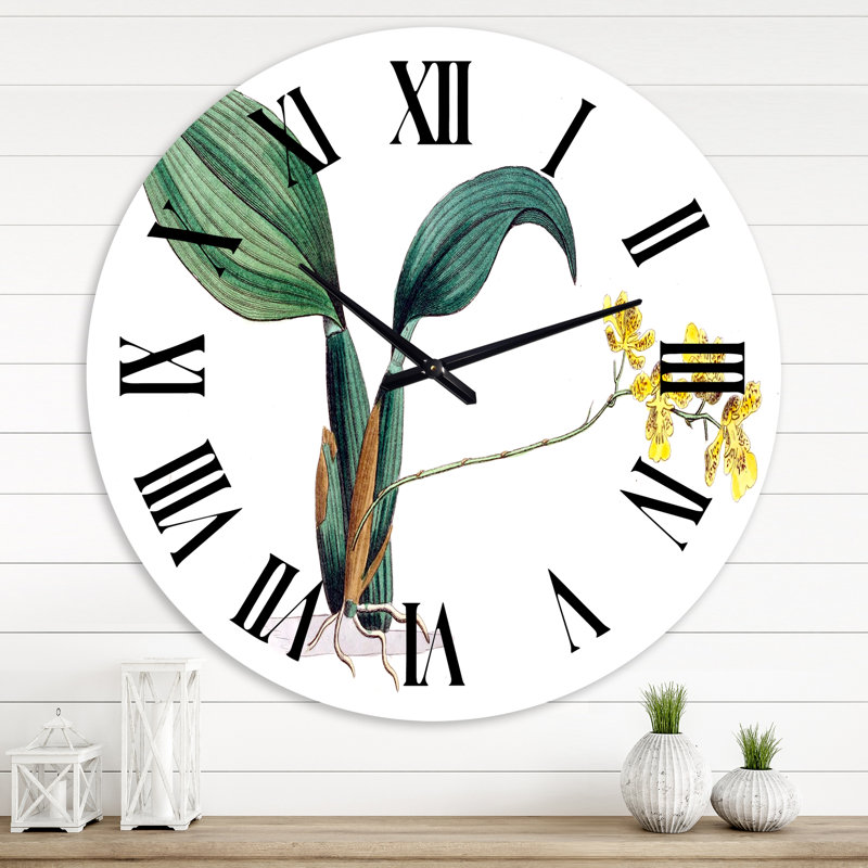 Vintage Plant Life VI - Horloge murale traditionnelle, Moyenne
