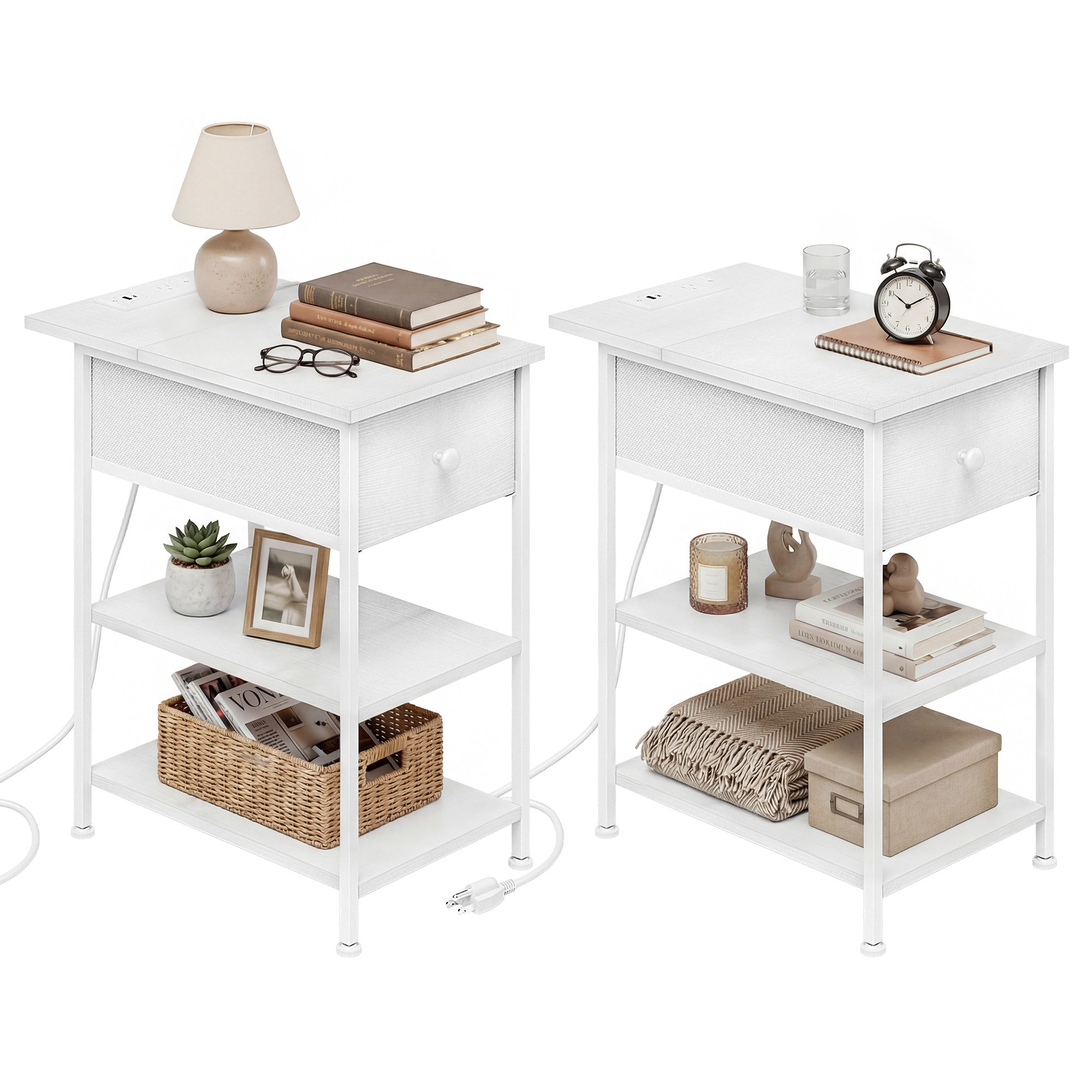Laurel Foundry Modern Farmhouse Table d'appoint avec étagères et ...