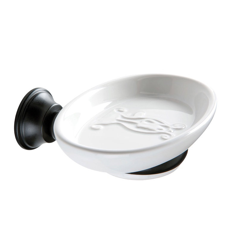 Porte-savon rond en céramique Smart, Or