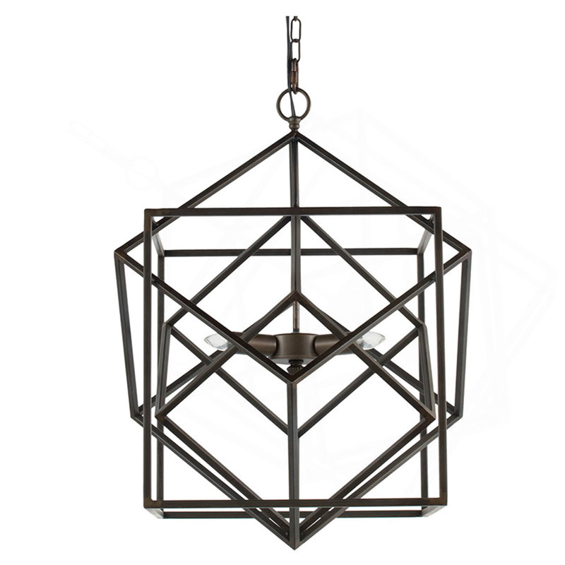 3 - Light Metal Chandelier, Hanging Light Fixture With Adjustable Chain For Kitchen Dining Room Foyer Entryway, Bulb Not Included