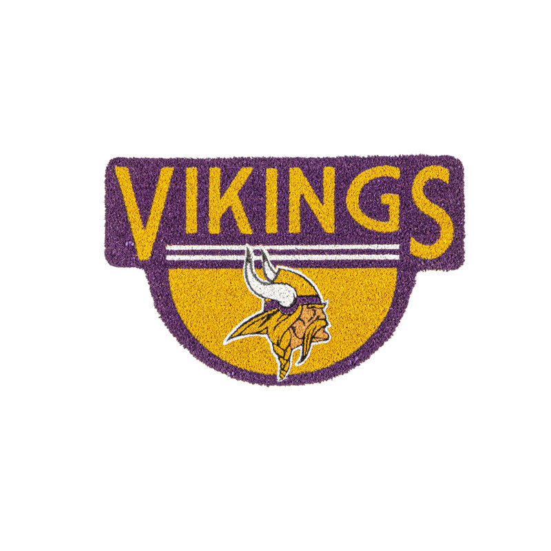 NFL Shaped Coir Outdoor Welcome Mat, Vikings