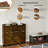 Hidden Shoe Cabinet With 3 Doors, 5 Tier Shoe Organizer Rustic Brown