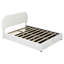 Lit double tapissier pleine grandeur avec molleton blanc et plateforme de rangement hydraulique pratique-1359527795