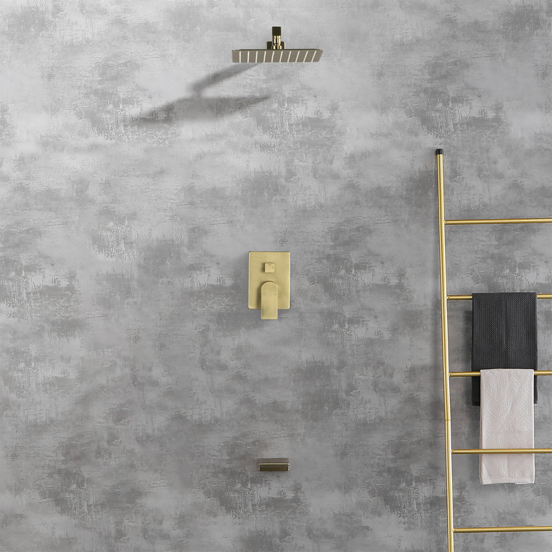 Tub & Shower Faucet, Brushed Gold