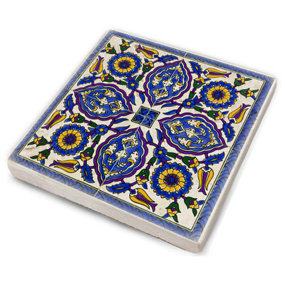 Premium Natural Stone Glass Mat Set (4 Pieces), 3.9 x 3.9 x 0.4 inches | 100% Natural Stone for Durability & Elegance | Perfect for Protecting Surfaces, Ideal for Home & Office Use, Stylish & Functional Design
