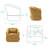 360-Degree Swivel Upholstered Armchair with Accent Pillow-359017599