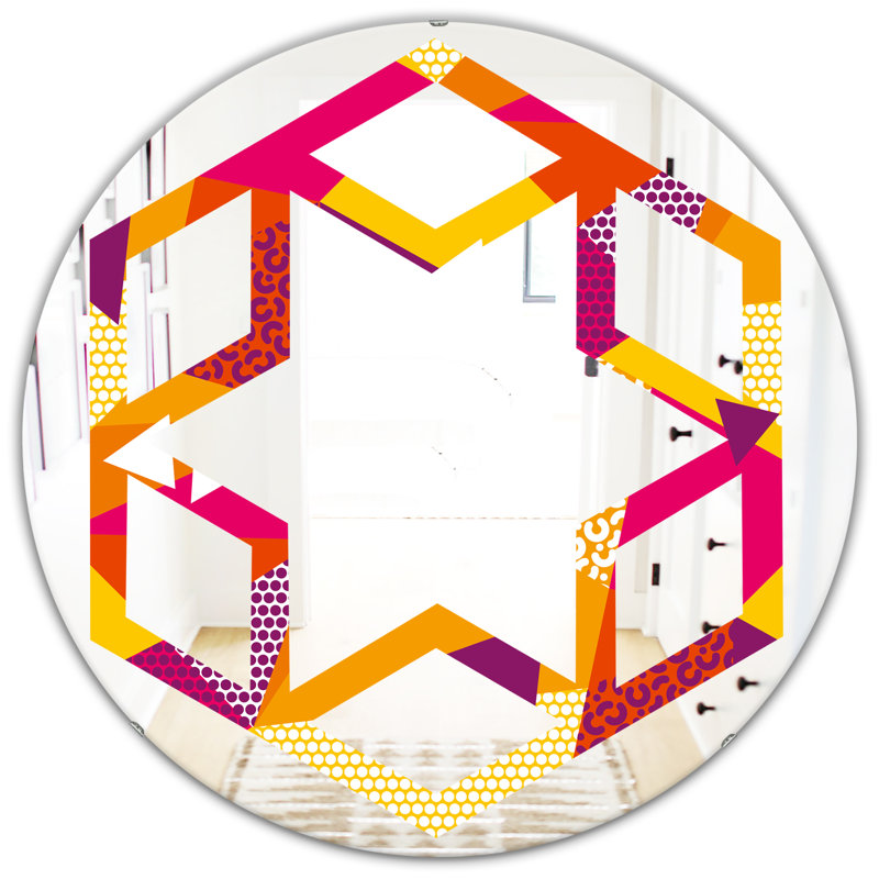 Miroir mural abstrait moderne et contemporain, H 31,5 po x l po