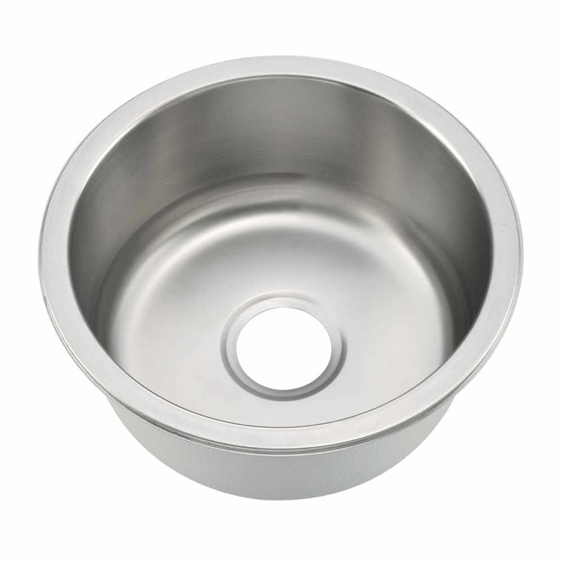 16-1/2" Round Undermount  Stainless Steel Single Bowl Kitchen Bar Sink