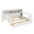 Daybed With Storage Shelves, Multi-Functional Bed With Two Storage Drawers And Study Desk-1998496454