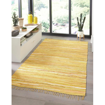 Tapis géométrique en coton tissé à la main Pritchard