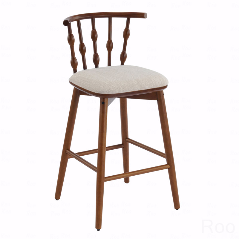 Ensemble de 2 chaises de salle à manger, Beige, Brun