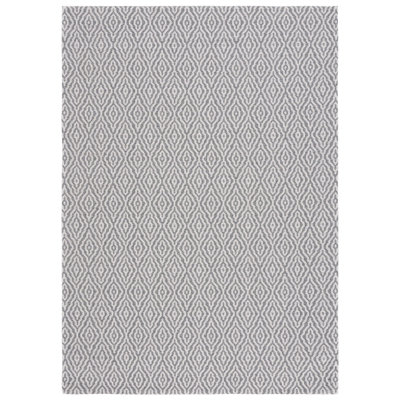 Martha Stewart 484 Cotton Geometric Rug in Grey/Ivory