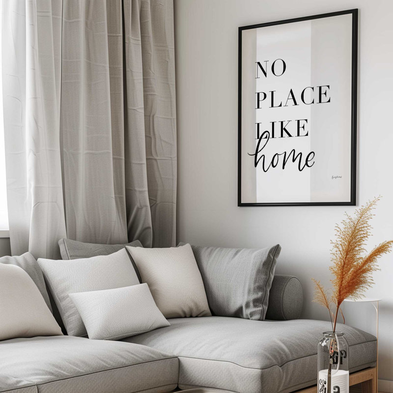 «No Place Like Home», Noir satiné, H 25 po x l 19 po