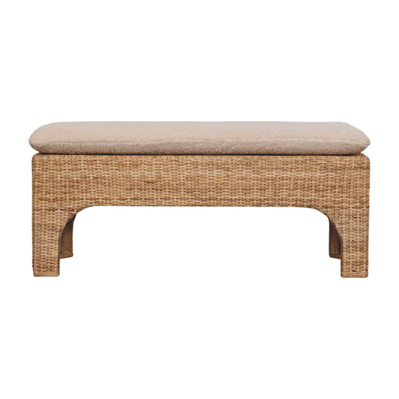 Boucle Upholstered Bench
