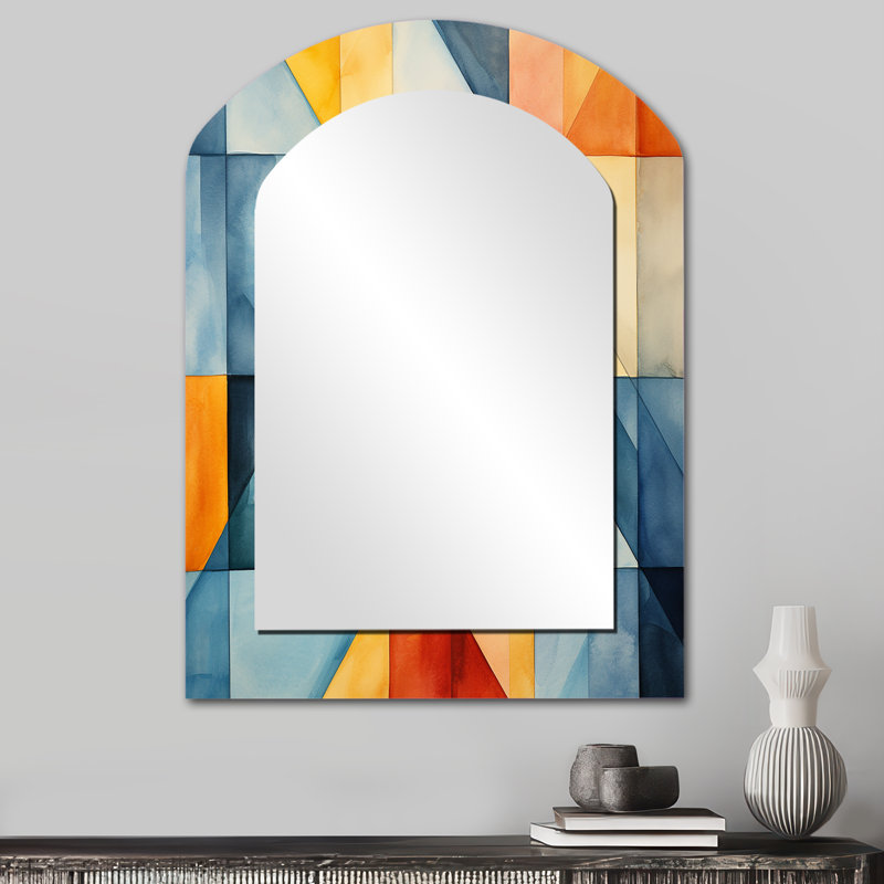 Mid-century pastel colour cubes III, 34 po x 25 po
