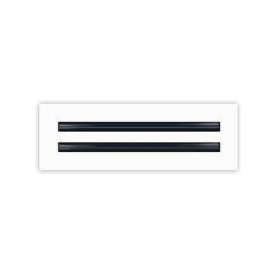 Buildmart - Couvercle de ventilation AC moderne 12 x 4 - Diffuseur à fente linéaire standard - Grille de registre / Taille: H 2 po x l 4 po x L 12 po