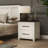 Roundhill Furniture Realynn 3-Piece Wood Bedroom Set, Panel Bed with 2 Nightstands, Off-White Finish-109268152