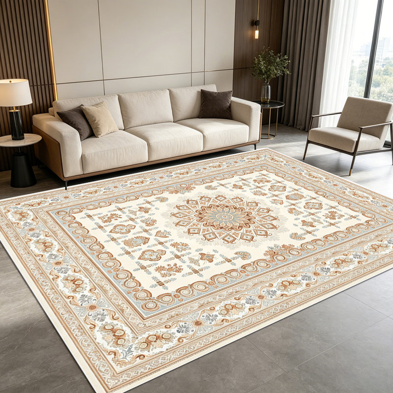 1PC Vintage Persian Traditional Floral area rugs for Living Room, Soft and Comfortable, easy-to-maintain, machine washable Indoor floor mat, Under Table Farmhouse suitable for dining room, bedroom, entryway, hallway, home office, patio.