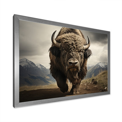 Bison Protrait III, reproduction d'art sur toile