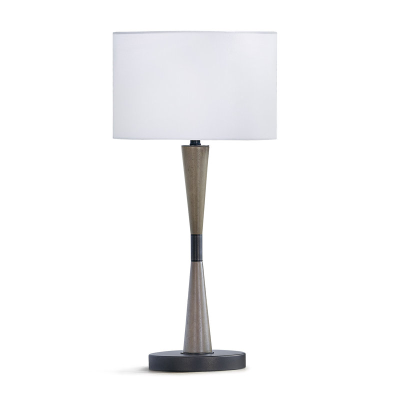 Century 28" Wood Table Lamp, Dark Bronze