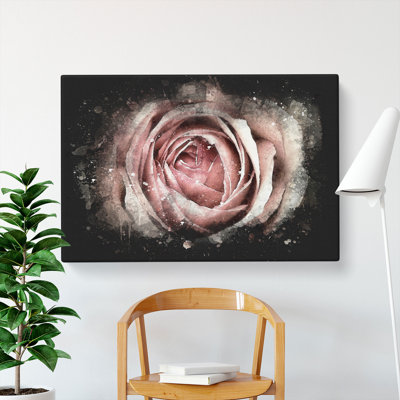 Pink Rose Flower Vol.3 - Wrapped Canvas