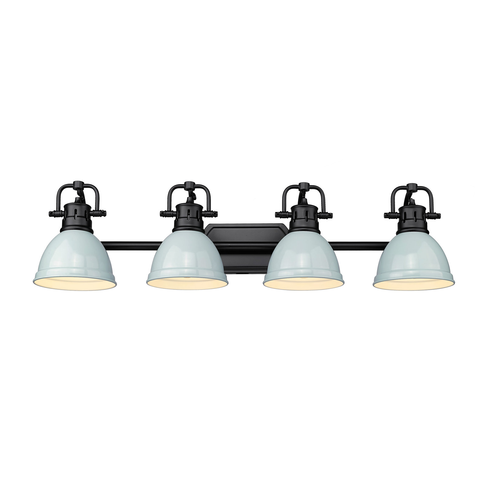 Calico 4 Light Dimmable Vanity Light, Seafoam, Matte Black