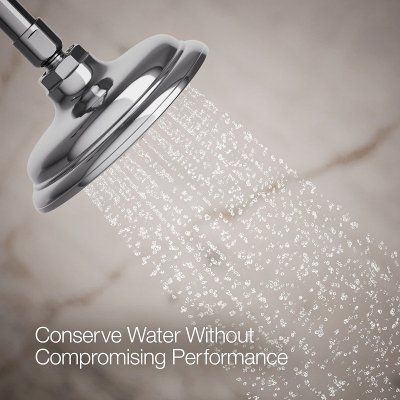 Artifacts Standard Fixed Shower Head with Katalyst Spray, Vibrant Gold, 1.75 GPM