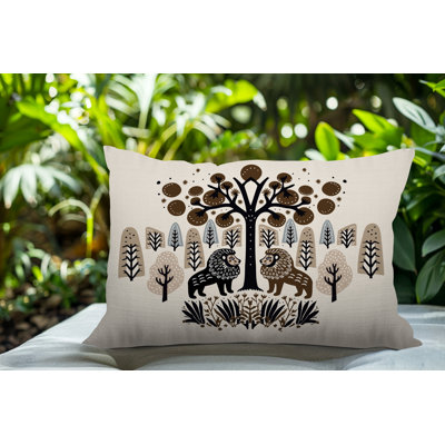 Oreiller rectangulaire intérieur / extérieur Comas Lion